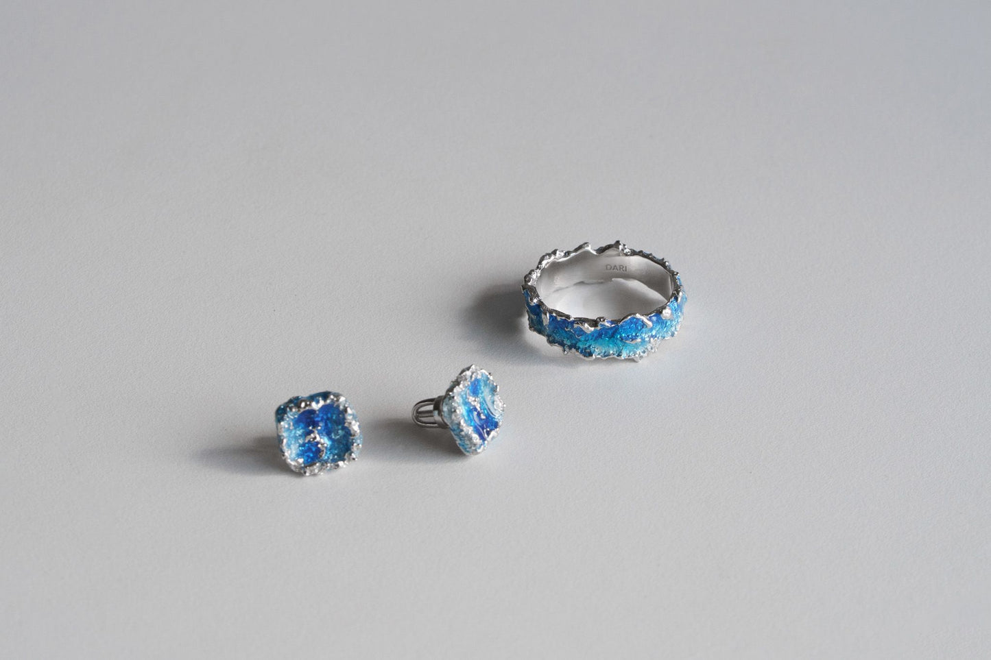 Earrings "Storm" blue
