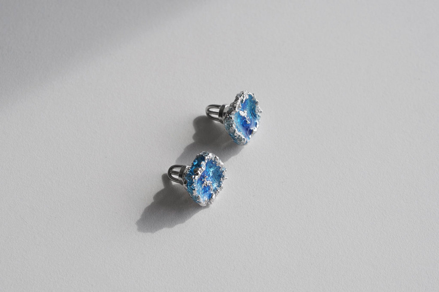 Earrings "Storm" blue