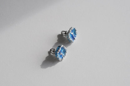 Earrings "Storm" blue