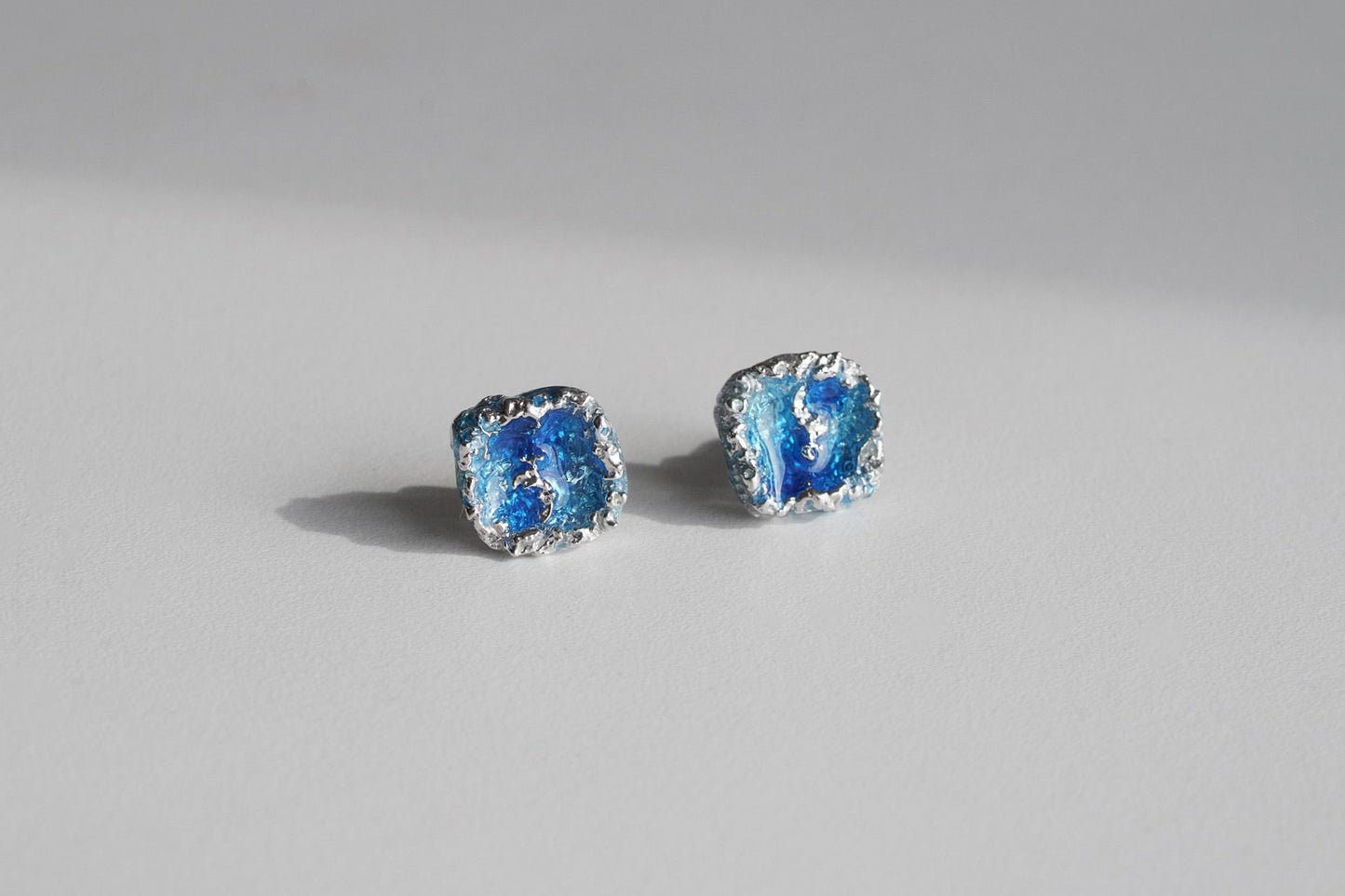 Earrings "Storm" blue