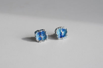 Earrings "Storm" blue