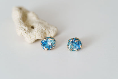 Earrings "Storm" blue mini