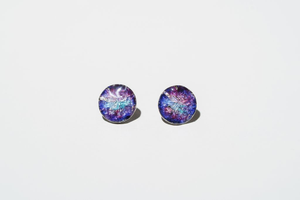 Disc earrings "Universe" (10 mm)