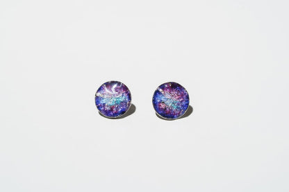 Disc earrings "Universe" (10 mm)