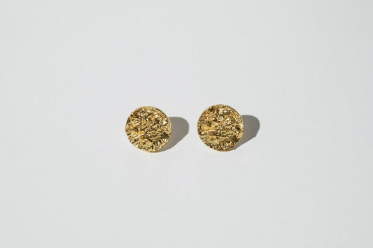 Disc earrings "Water surface" (10 mm)