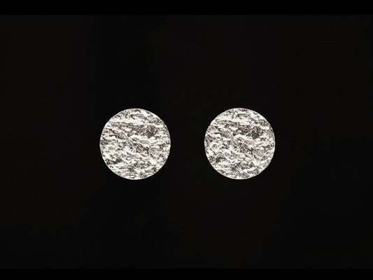Disc earrings "Water surface" (15 mm)