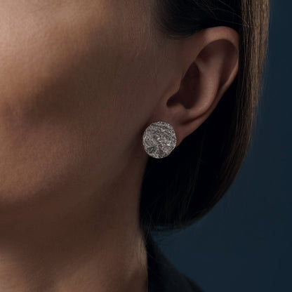 Disc earrings "Water surface" (15 mm)