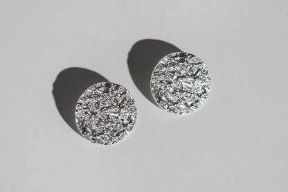 Disc earrings "Water surface" (20 mm)