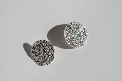 Disc earrings "Water surface" (20 mm)