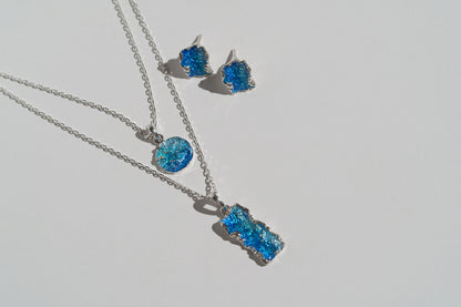 Pendant "Wave" (10x20 mm) blue