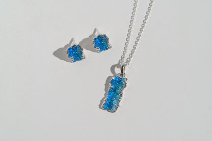 Pendant "Wave" (10x20 mm) blue