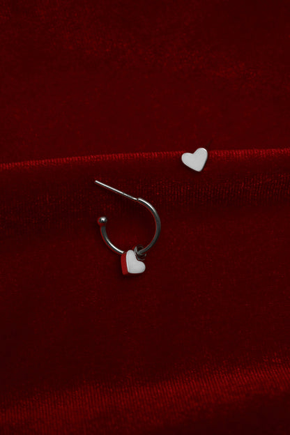 Hoop earrings with a pendant "Beloved"