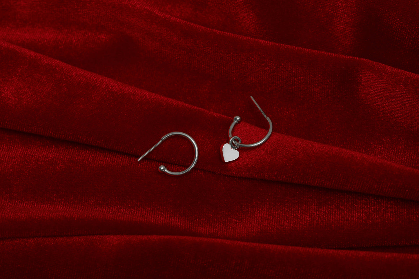 Hoop earrings with a pendant "Beloved"