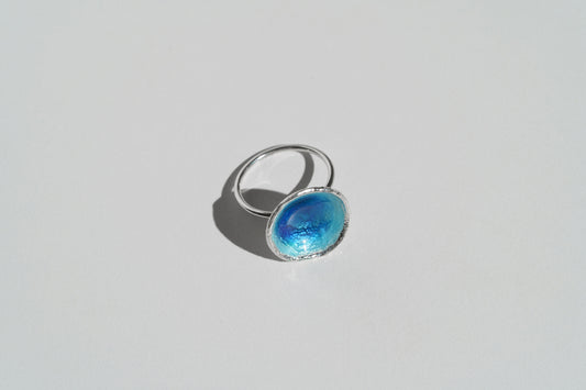 Ring "Sea" blue (16 mm)