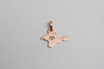 Pendant "Ukrainian Peninsula" (20 mm) with Tarak Tamga