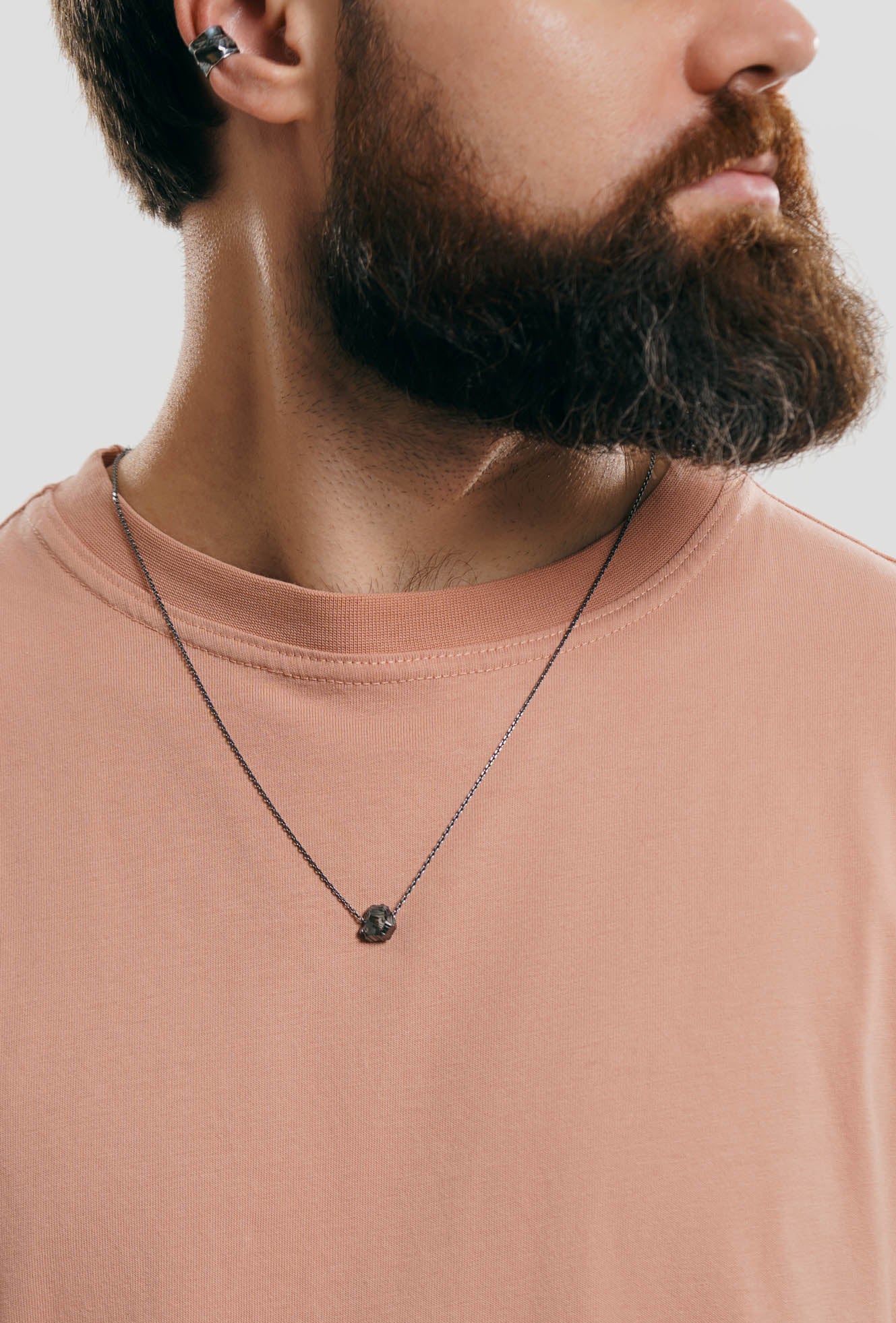 Necklace "Anthracite" blackened
