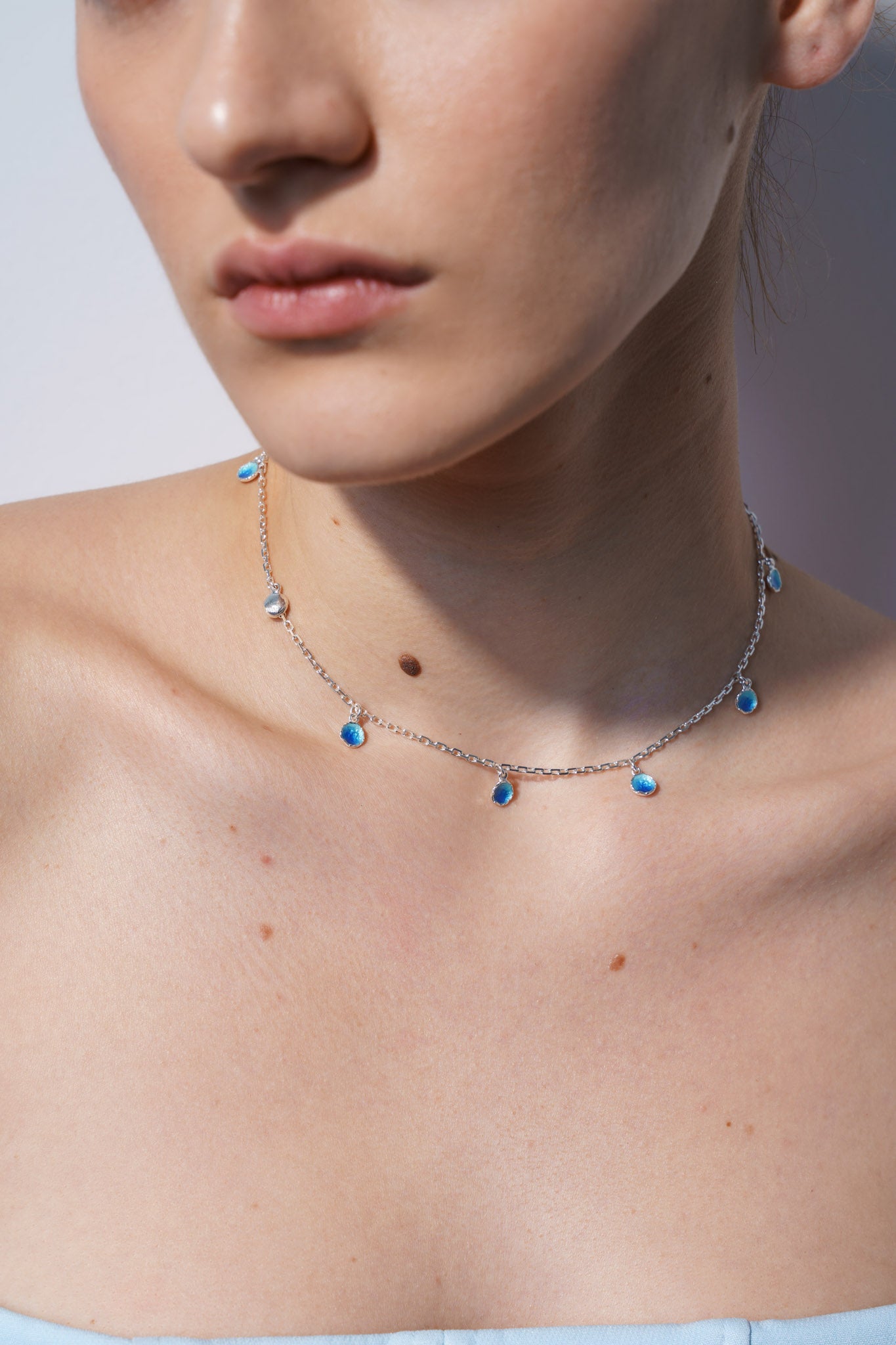 Necklace "Seas" blue