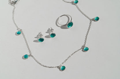 Necklace "Seas" emerald