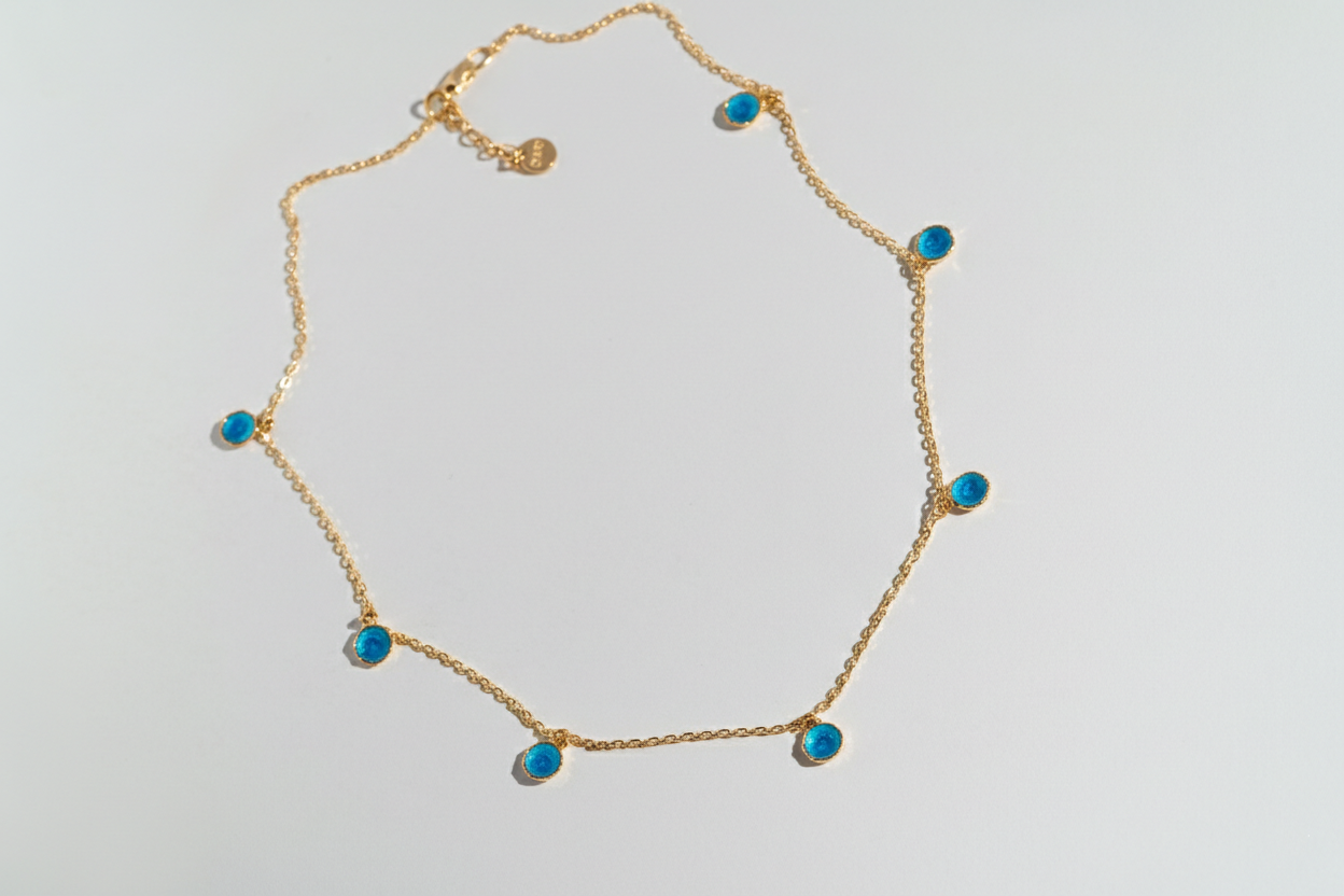 Necklace "Seas" blue