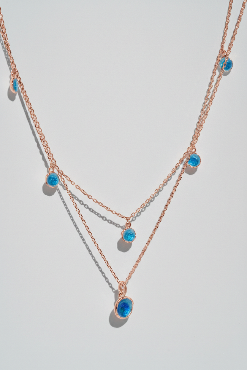 Necklace "Seas" blue