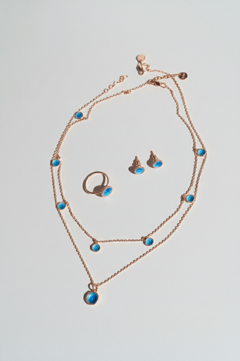 Necklace "Seas" blue