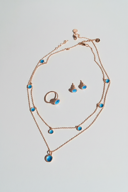 Necklace "Seas" blue