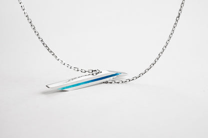 Necklace "Stripe" diagonal with enamel