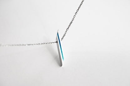 Necklace "Stripe" diagonal with enamel
