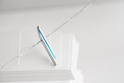 Necklace "Stripe" diagonal with enamel