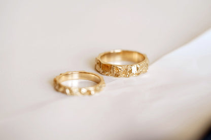 Wedding ring "Granite Rock" Light (3 mm)
