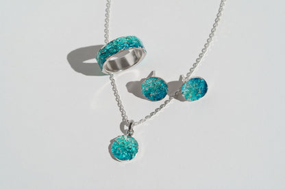 Pendant-disc "Wave" (10 mm) emerald