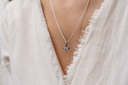 Pendant “Chestnut leaf” (10 mm) blackened