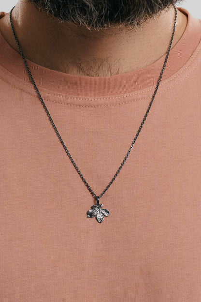 Pendant “Chestnut Leaf” (20 mm) blackened