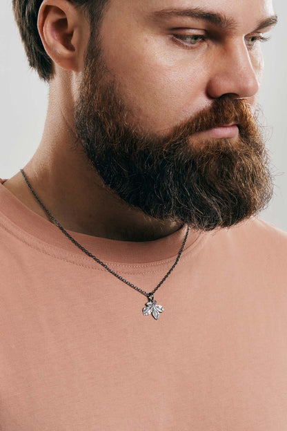 Pendant “Chestnut Leaf” (20 mm) blackened