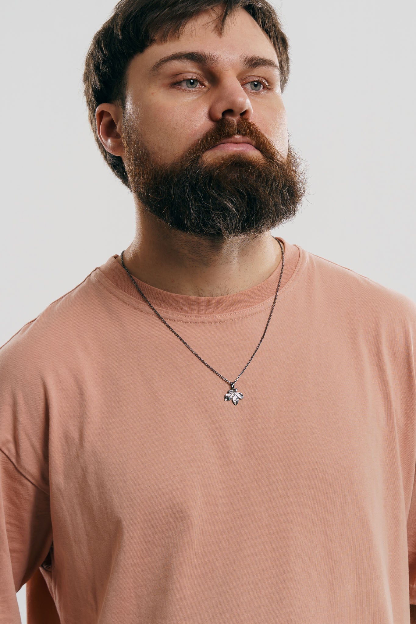 Pendant “Chestnut Leaf” (20 mm) blackened