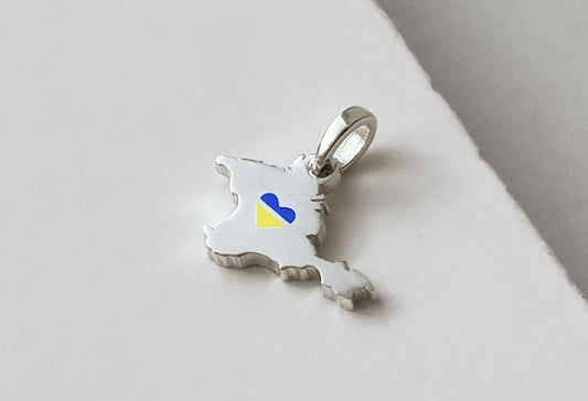 Pendant "CRIMEA" with a heart-flag