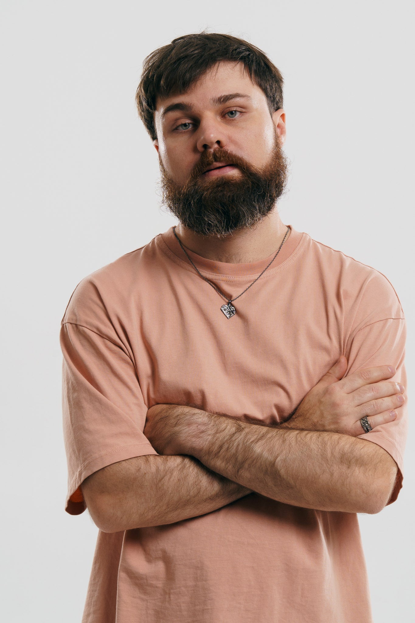 Pendant “Crushed Ice” (17×20 mm) blackened