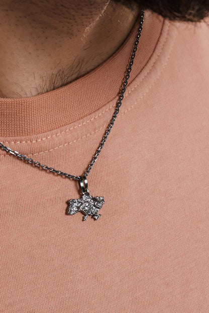 Pendant "United" textured blackened