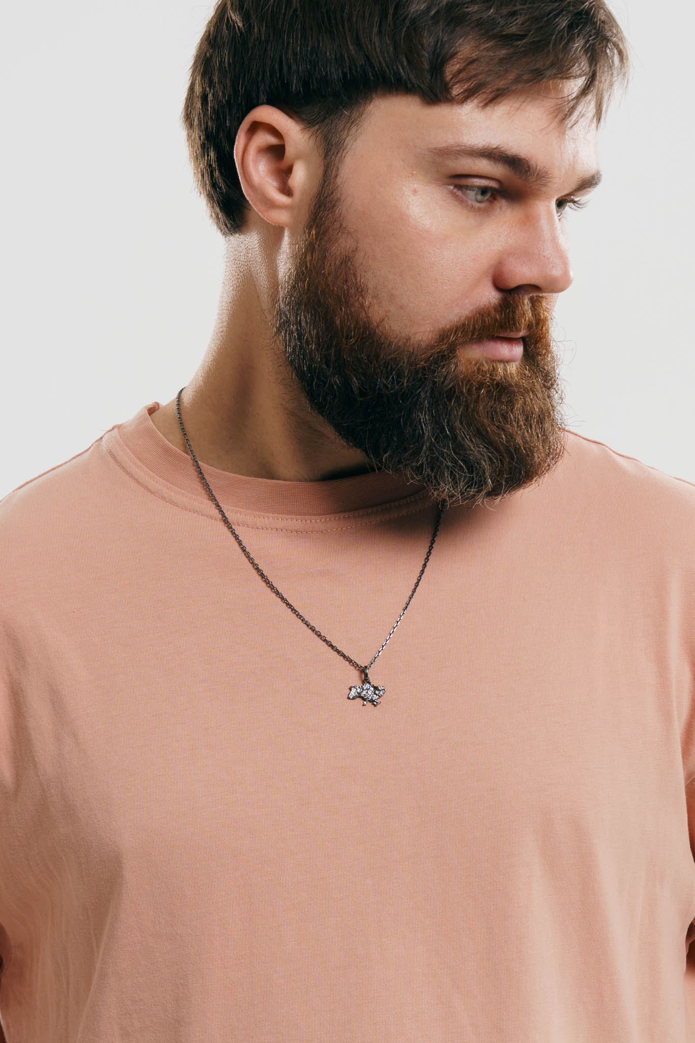 Pendant "United" textured blackened