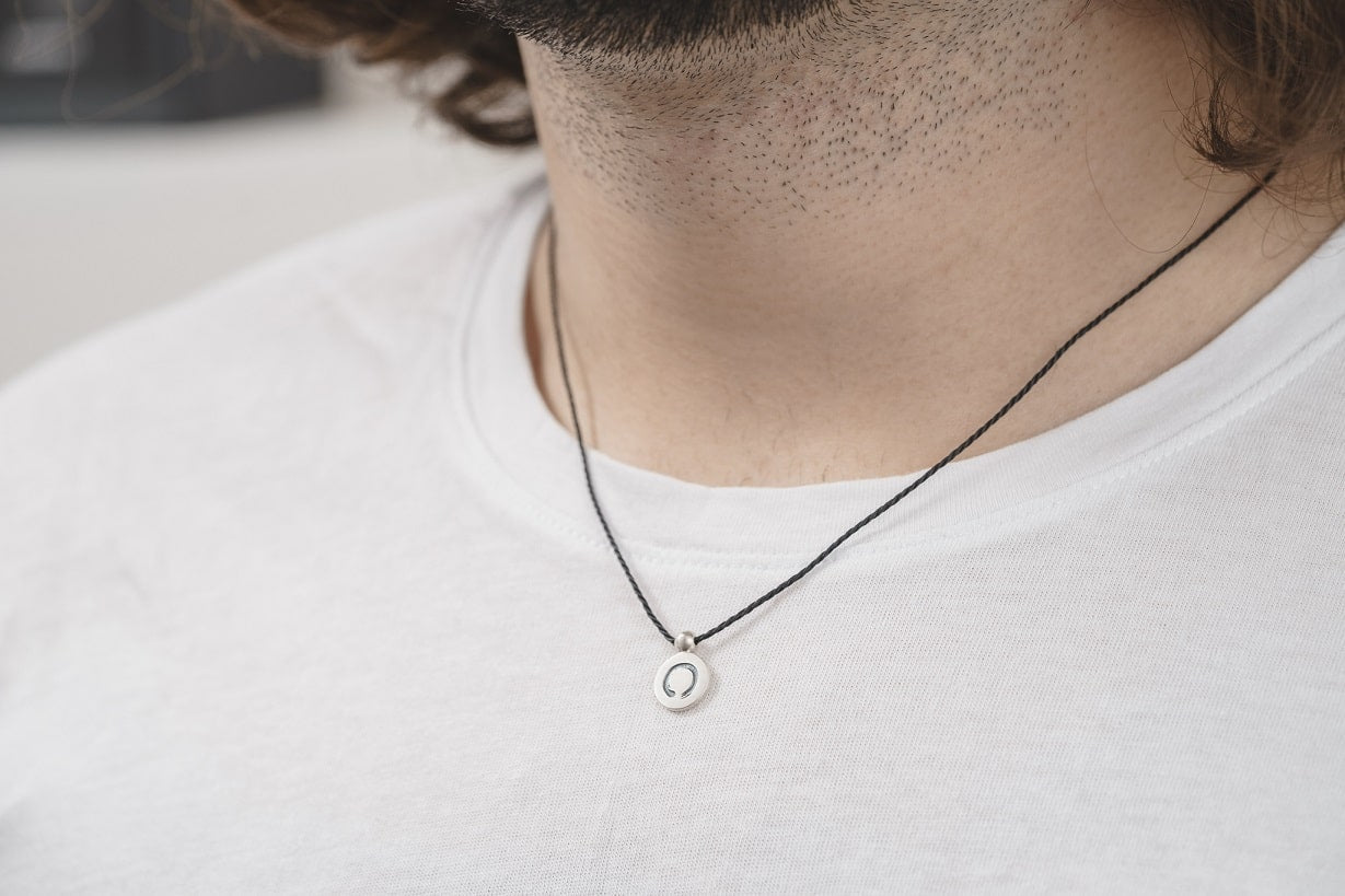 Necklace "Enso" (10 mm) on a string