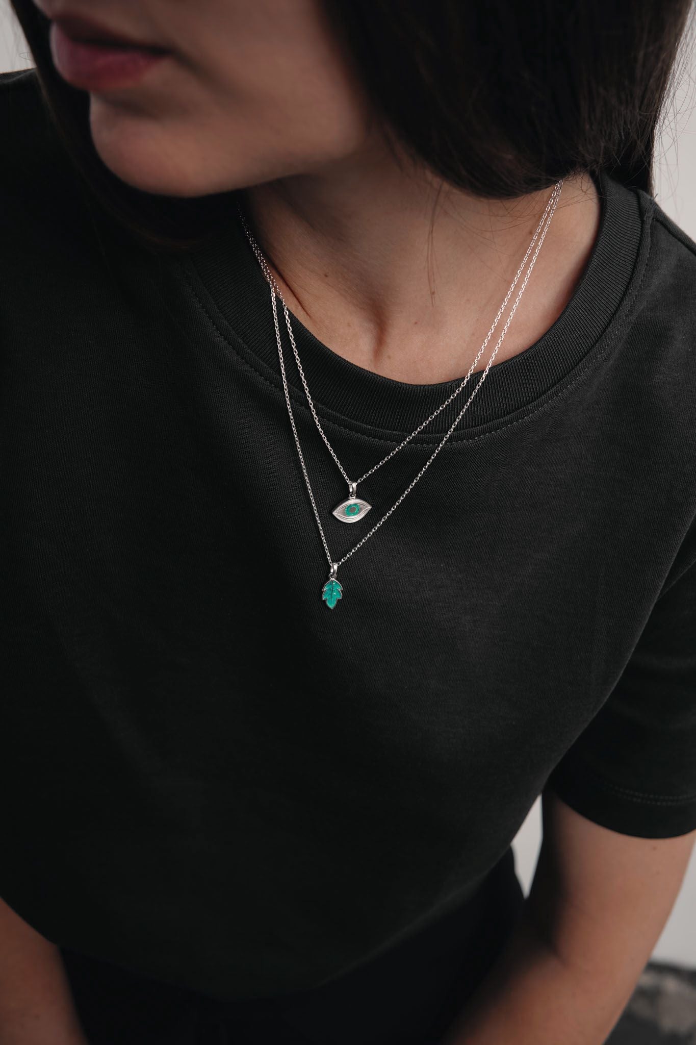 Pendant on the neck "View of my forest" (15 mm)