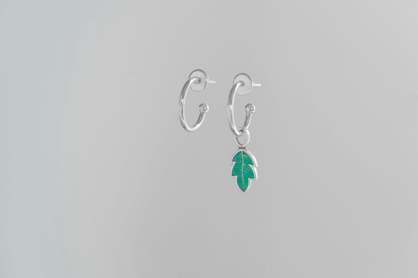 Pendant for hoop earring "Breath of my forest"
