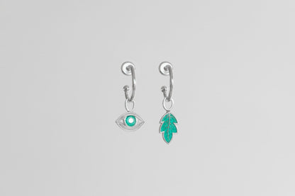 Pendant for hoop earring "Breath of my forest"