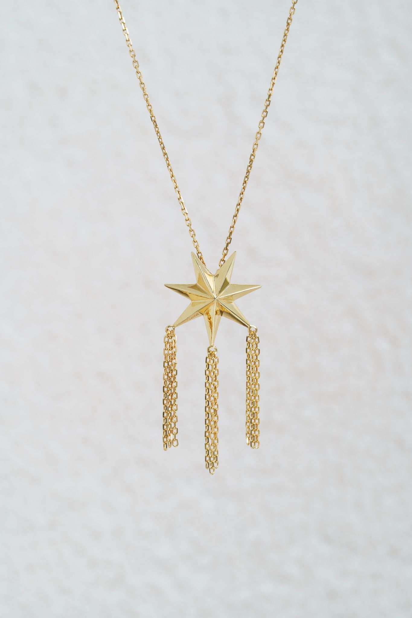 Necklace "Guiding star" with chains