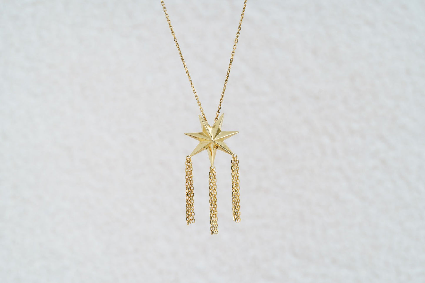 Necklace "Guiding star" with chains