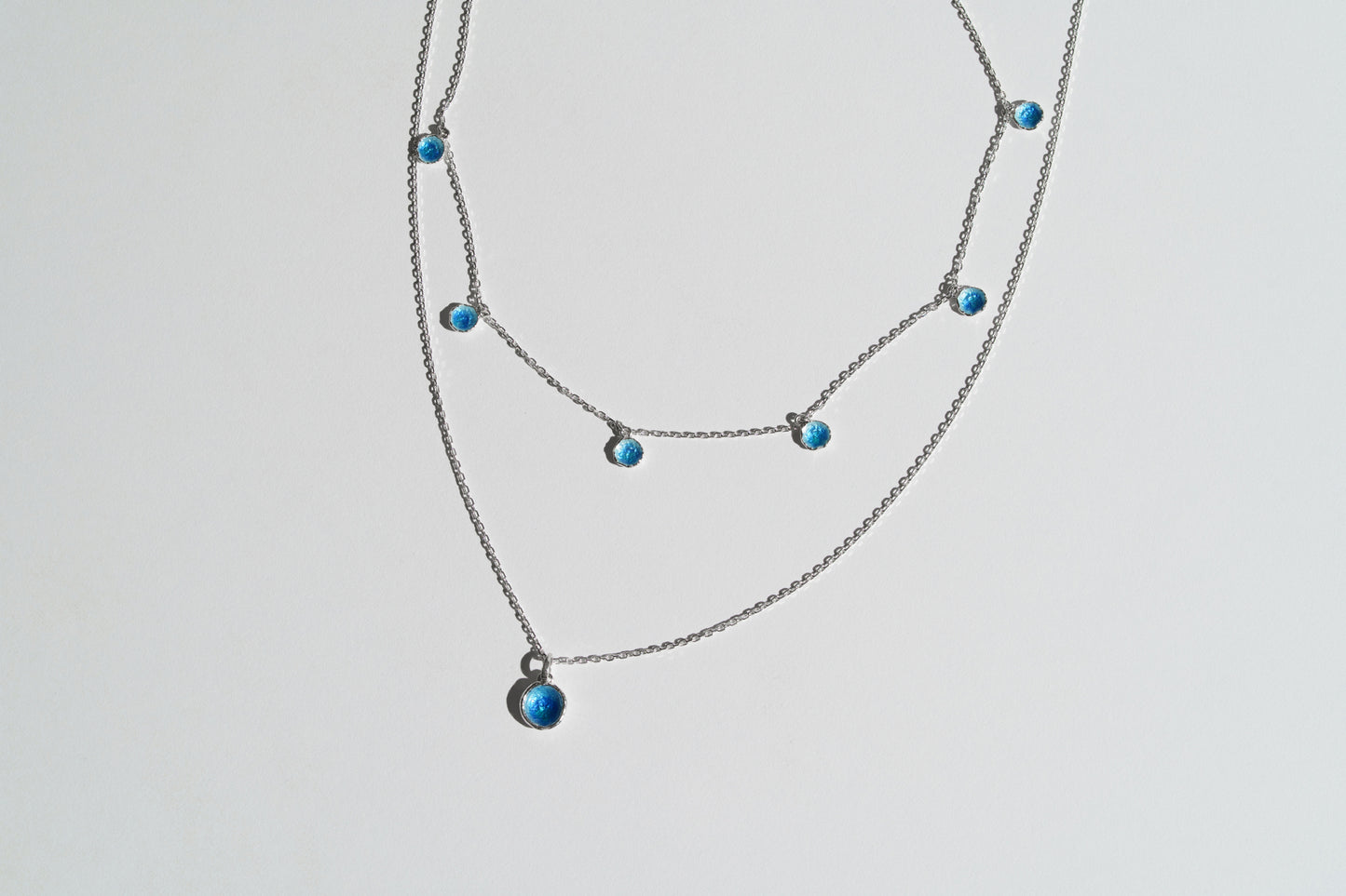 Necklace "Seas" blue