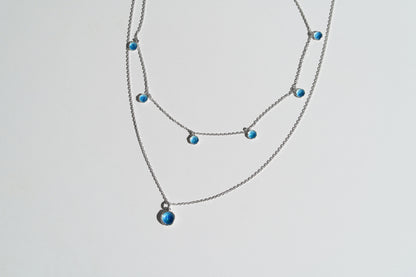 Necklace "Seas" blue