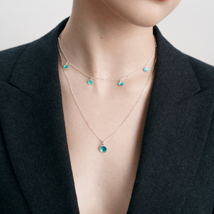 Necklace "Seas" emerald