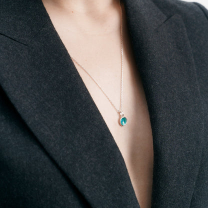Pendant "Sea" (9 mm) emerald