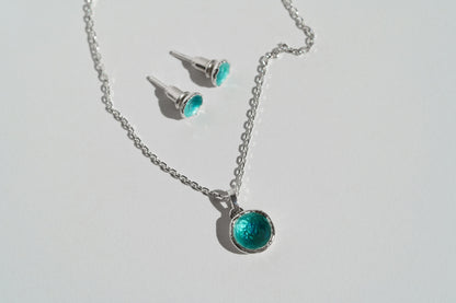 Pendant "Sea" (9 mm) emerald